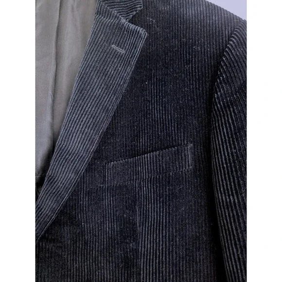 John Varvatos USA Mens Lyon SC Black Corduroy Blazer Sport Coat Jacket Sz 42R